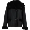 Shearling Jacket With Hood Black : Jayla -Default Template 2 shearling jacket with hood black jayla p4161 17800 image