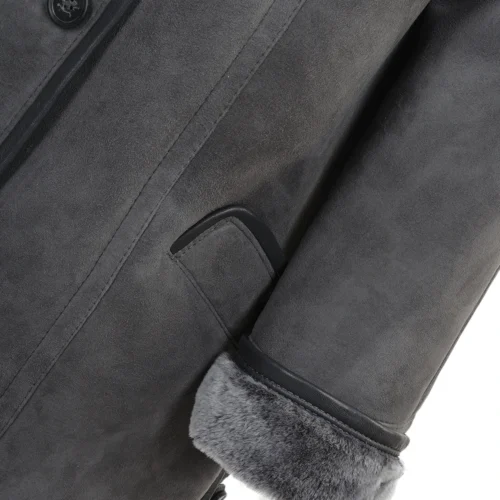 Sheepskin Coat Gray: Florence -The Bridge Store sheepskin coat gray florence p1735 7769 image