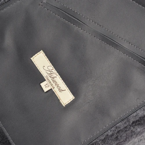 Sheepskin Coat Gray: Florence -The Bridge Store sheepskin coat gray florence p1735 7770 image