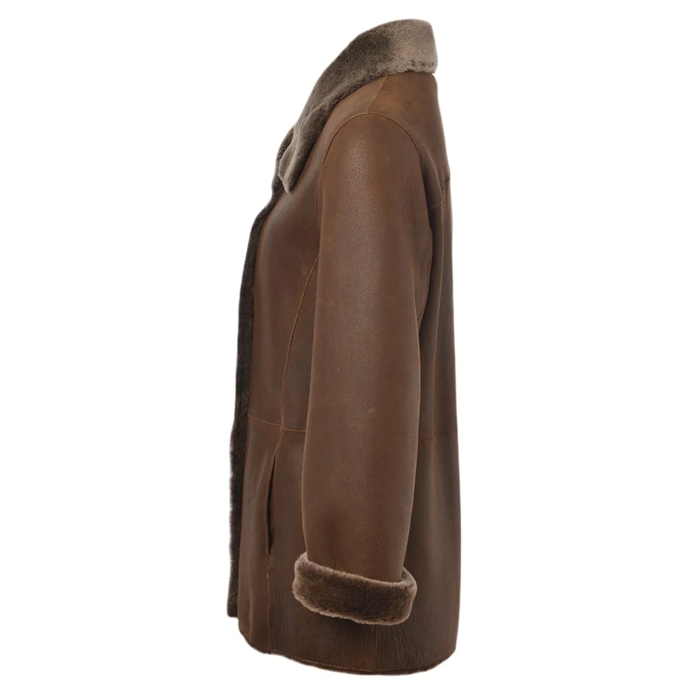 Sheepskin Coat Tobacco : Anthea 4 Sheepskin Coat Tobacco : Anthea - Image 2