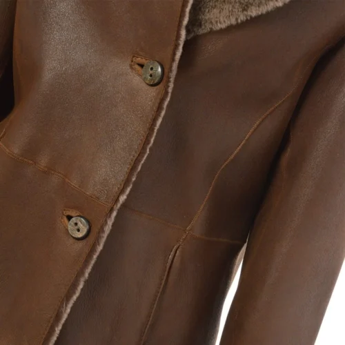 Sheepskin Coat Tobacco : Anthea -The Bridge Store sheepskin coat tobacco anthea p95 349 image