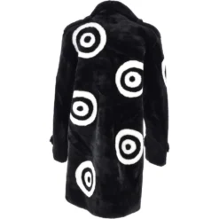 Sheepskin Coat With Roundel Detail Black/ White: Leilani 8 Sheepskin Coat With Roundel Detail Black/ White: Leilani -Default Template 2 sheepskin coat with roundel detail black white leilani p2613 11960 image