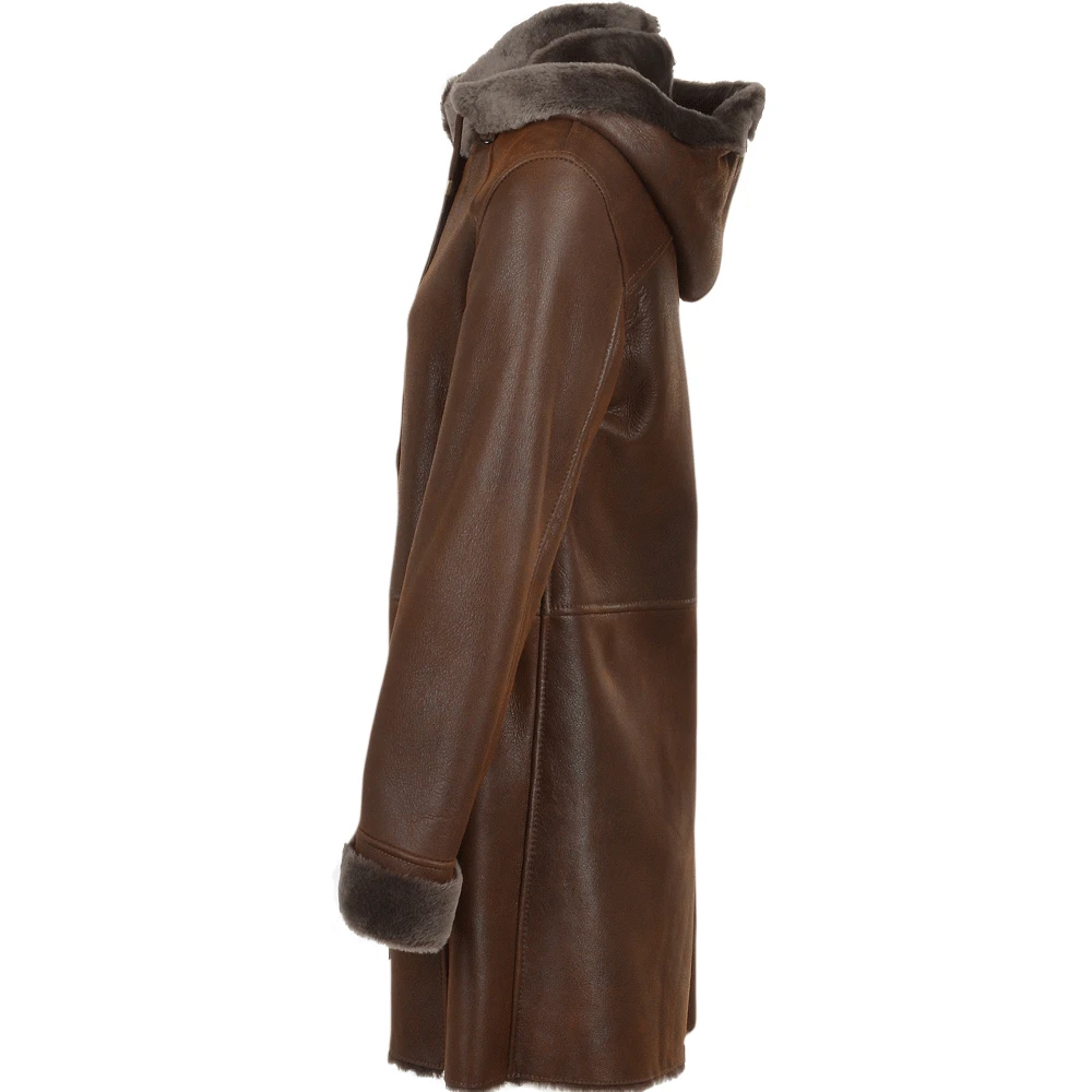 Sheepskin Duffle Coat Tobacco : Lynette 4 Sheepskin Duffle Coat Tobacco : Lynette - Image 2