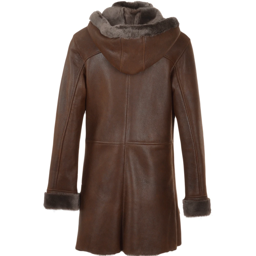 Sheepskin Duffle Coat Tobacco : Lynette 5 Sheepskin Duffle Coat Tobacco : Lynette - Image 3