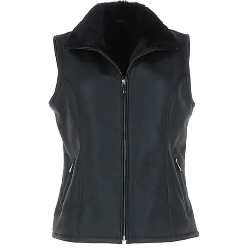 Sheepskin Gilet Black : Andorra
