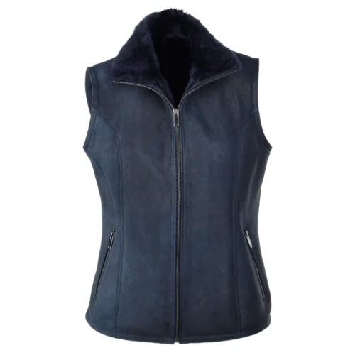 Sheepskin Gilet Ombre Blue : Andorra