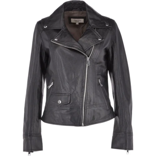 Short Biker Jacket Black : Alyssa