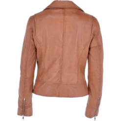Short Biker Jacket Cognac : Alyssa -Default Template 2 short biker jacket cognac alyssa p3413 14938 image