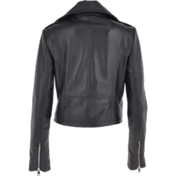 Short Leather Biker Jacket Black : Brooklyn -Default Template 2 short leather biker jacket black brooklyn p1712 14942 image