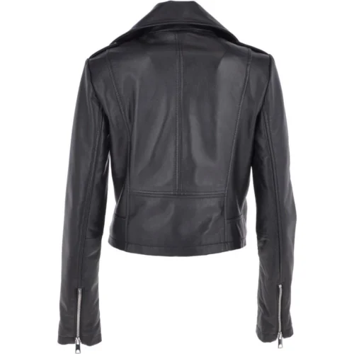Short Leather Biker Jacket Black : Brooklyn -The Bridge Store short leather biker jacket black brooklyn p1712 14942 image