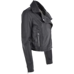Short Leather Biker Jacket Black : Brooklyn -Default Template 2 short leather biker jacket black brooklyn p1712 14943 image