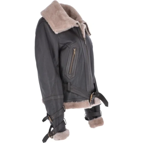 Short Oversize Sheepskin Aviator Flying Jacket Brown/Cream : Wynter 9 Short Oversize Sheepskin Aviator Flying Jacket Brown/Cream : Wynter -The Bridge Store short oversize sheepskin aviator flying jacket brown cream wynter p2977 13415 image
