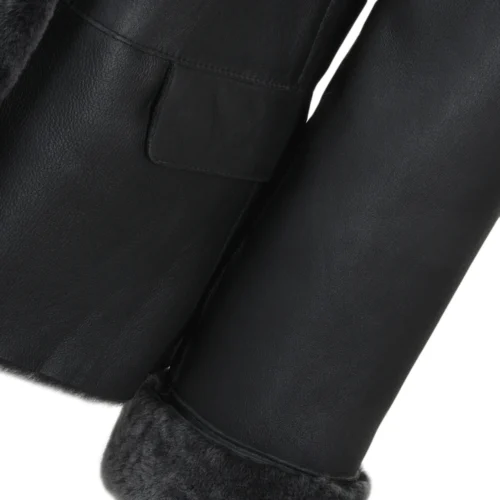 Short Shearling Jacket Black : Elissa 10 Short Shearling Jacket Black : Elissa -The Bridge Store short shearling jacket black elissa p876 3785 image