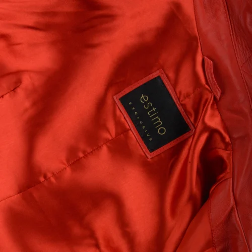 Short Vegetable Tanned Leather Biker Jacket Red : Sabine 13 Short Vegetable Tanned Leather Biker Jacket Red : Sabine -The Bridge Store short vegetable tanned leather biker jacket red sabine p2309 10528 image