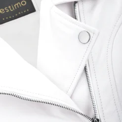 Short Vegetable Tanned Leather Biker Jacket White : Jenner -Default Template 2 short vegetable tanned leather biker jacket white jenner p2293 10495 image