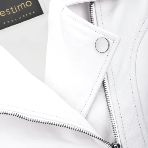 Short Vegetable Tanned Leather Biker Jacket White : Jenner -The Bridge Store short vegetable tanned leather biker jacket white jenner p2293 10495 image