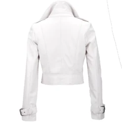 Short Vegetable Tanned Leather Biker Jacket White : Sabine -Default Template 2 short vegetable tanned leather biker jacket white sabine p2310 10531 image