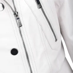 Short Vegetable Tanned Leather Biker Jacket White : Sabine -Default Template 2 short vegetable tanned leather biker jacket white sabine p2310 10532 image