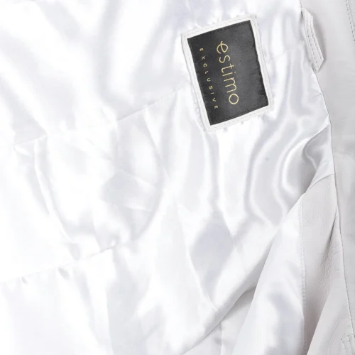 Short Vegetable Tanned Leather Biker Jacket White : Sabine -The Bridge Store short vegetable tanned leather biker jacket white sabine p2310 10534 image