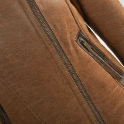 Side Zip Biker Sheepskin Pilot Jacket Whiskey/cream: Micaela -Default Template 2 side zip biker sheepskin pilot jacket whiskey cream micaela p1299 5716 image