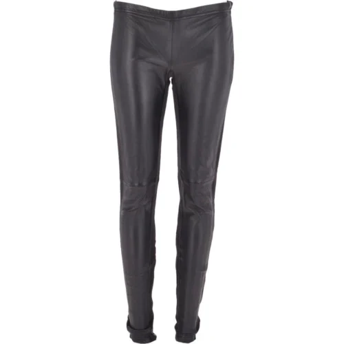 Skinny Fit Leather And Lycra Leggings Black : Lilly