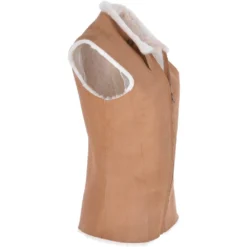 Slimline Reversible Suede Sheepskin Body Warmer Biscuit Tan : Phillipa -Default Template 2 slimline reversible suede sheepskin body warmer biscuit tan phillipa p3003 13303 image