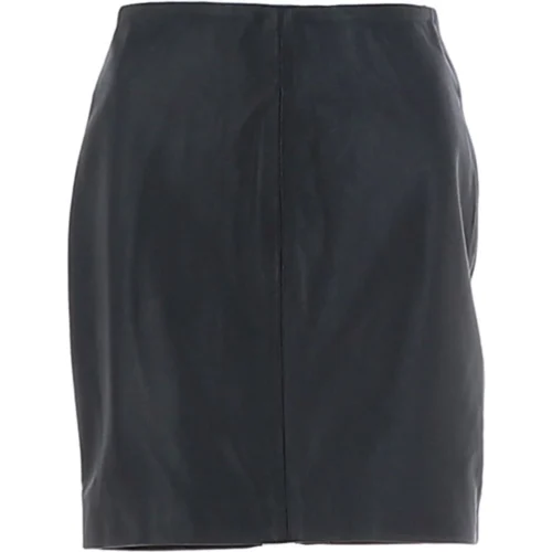 Stylish Leather Pencil Skirt Black: SK 18