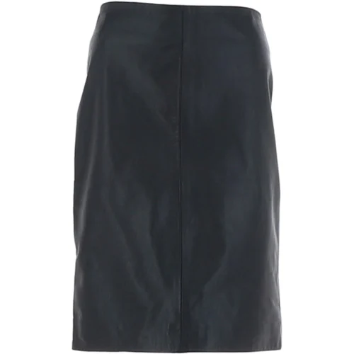 Stylish Leather Pencil Skirt Black: SK 23