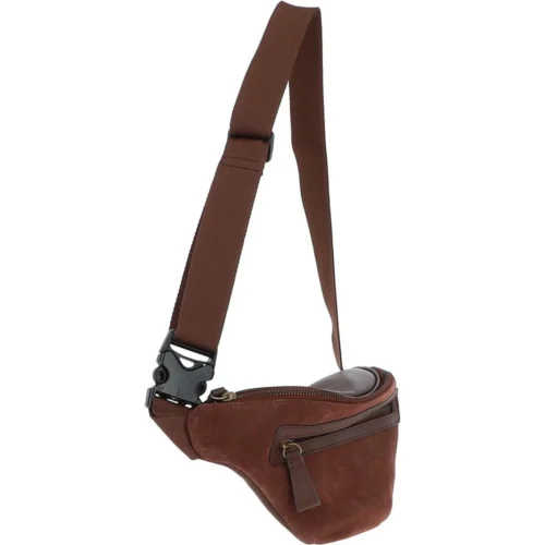 Suede And Leather Luxury Travel Bum Bag Tan: Billy -The Bridge Store suede and leather luxury travel bum bag tan billy p4313 18487 image