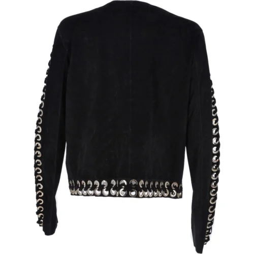Suede Leather Jacket Black: Amaya -The Bridge Store suede leather jacket black amaya p2606 12084 image