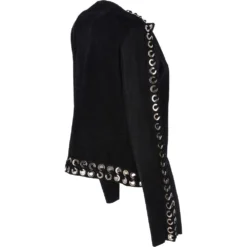 Suede Leather Jacket Black: Amaya -Default Template 2 suede leather jacket black amaya p2606 12085 image