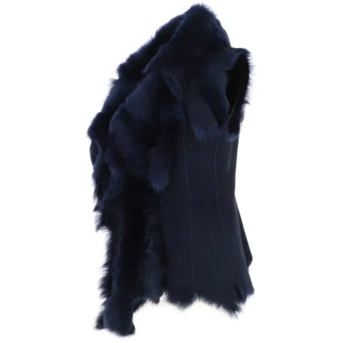 Toscana Double Collar Suede Leather Gilet Blue: Pegasus 9 Toscana Double Collar Suede Leather Gilet Blue: Pegasus -The Bridge Store toscana double collar suede leather gilet blue pegasus p5689 20238 image