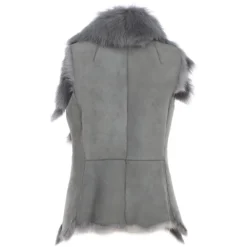 Toscana Double Collar Suede Leather Gilet Mineral Grey: Pegasus -Default Template 2 toscana double collar suede leather gilet mineral grey pegasus p5692 20251 image