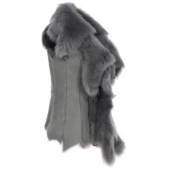 Toscana Double Collar Suede Leather Gilet Mineral Grey: Pegasus -Default Template 2 toscana double collar suede leather gilet mineral grey pegasus p5692 20252 image