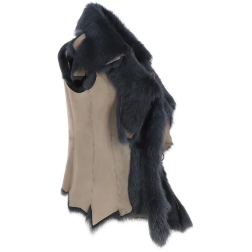 Toscana Double Collar Suede Leather Gilet Taupe: Pegasus -The Bridge Store toscana double collar suede leather gilet taupe pegasus p5693 20244 image