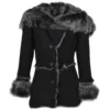 Toscana Long Haired Shearling Jacket With Large Hood Black : Muna 1 Toscana Long Haired Shearling Jacket With Large Hood Black : Muna -Default Template 2 toscana long haired shearling jacket with large hood black muna p852 3647 image
