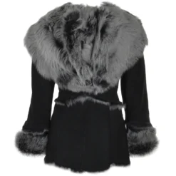 Toscana Long Haired Shearling Jacket With Large Hood Black : Muna 9 Toscana Long Haired Shearling Jacket With Large Hood Black : Muna -Default Template 2 toscana long haired shearling jacket with large hood black muna p852 3649 image