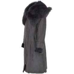 Toscana Longhaired Hooded Shearling Coat Grey : Myrina -Default Template 2 toscana longhaired hooded shearling coat grey myrina p3772 16353 image