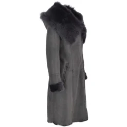 Toscana Longhaired Hooded Shearling Coat Grey : Myrina -Default Template 2 toscana longhaired hooded shearling coat grey myrina p3772 16355 image