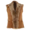 Toscana Suede Leather Gilet Honey: Kashmina -Default Template 2 toscana suede leather gilet honey kashmina p6679 24367 image