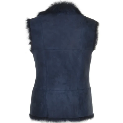 Toscana Suede Leather Gilet Navy : Kashmina -The Bridge Store toscana suede leather gilet navy kashmina p857 3634 image