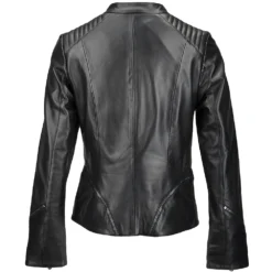 Veg Tanned Leather Biker Jacket Black : Kiara -Default Template 2 veg tanned leather biker jacket black kiara p1393 10537 image