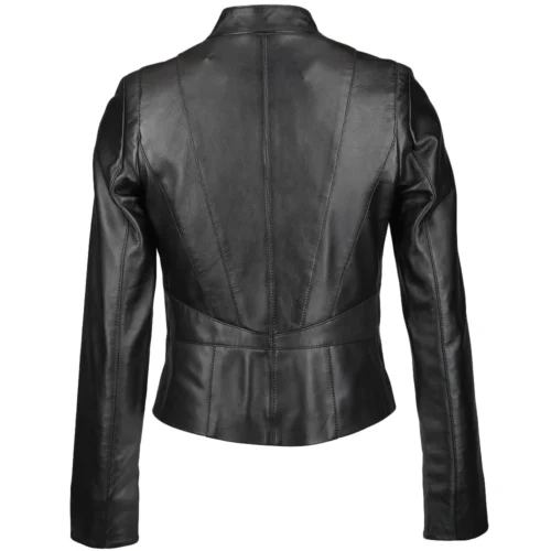 Vegetable Tanned Leather Biker Jacket Black : Rosabel 10 Vegetable Tanned Leather Biker Jacket Black : Rosabel -The Bridge Store vegetable tanned leather biker jacket black rosabel p1395 10469 image
