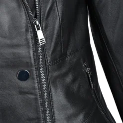 Vegetable Tanned Leather Biker Jacket Black : Rosabel -Default Template 2 vegetable tanned leather biker jacket black rosabel p1395 10470 image