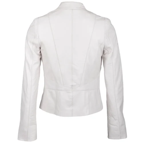 Vegetable Tanned Leather Biker Jacket White : Rosabel -The Bridge Store vegetable tanned leather biker jacket white rosabel p2312 10481 image
