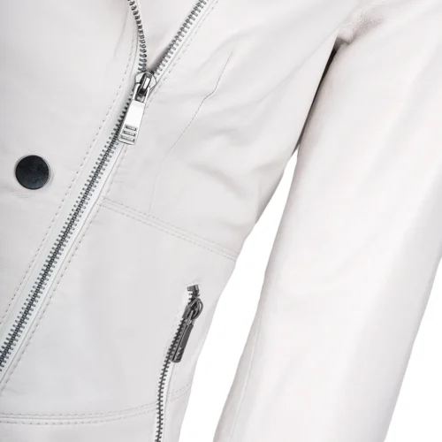 Vegetable Tanned Leather Biker Jacket White : Rosabel -The Bridge Store vegetable tanned leather biker jacket white rosabel p2312 10482 image