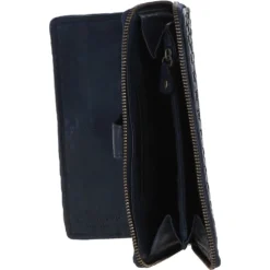 Vintage Woven Leather Zip Around Large 22 Card Coin Note Purse Navy : D-84 -Default Template 2 vintage woven leather zip around large 22 card coin note purse navy d 84 p4306 18366 image