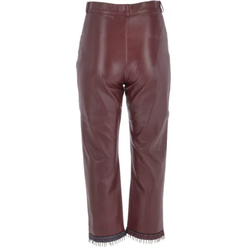 Womens 60's Hippy Leather Jeans Burgundy: Kisa 0479 7 Womens 60's Hippy Leather Jeans Burgundy: Kisa 0479 -The Bridge Store womens 60s hippy leather jeans burgundy kisa 0479 p3324 14646 image