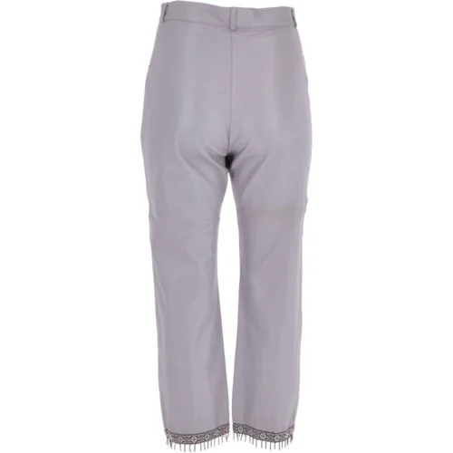 Womens 60's Hippy Leather Jeans Lilac: Kisa 0479 -The Bridge Store womens 60s hippy leather jeans lilac kisa 0479 p3326 14649 image