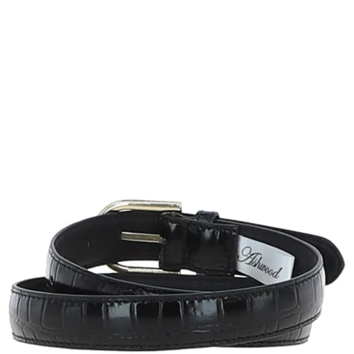 Women's Croc Print Leather Belt With Gold Metal Pin Buckle Black: C-99 8 Women's Croc Print Leather Belt With Gold Metal Pin Buckle Black: C-99 -The Bridge Store womens croc print leather belt with gold metal pin buckle black c 99 p7208 26580 image